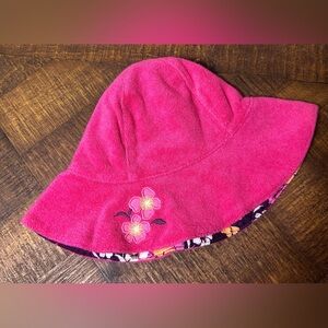 Janie‎ & Jack 6-12 months Reversible Pink Floral Hat